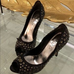 Crystal studded shoes